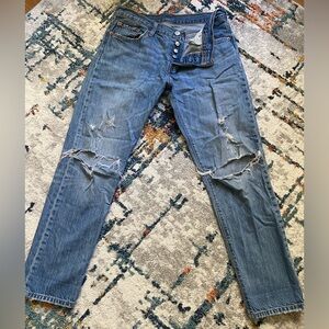 Levi’s distressed 501 jeans